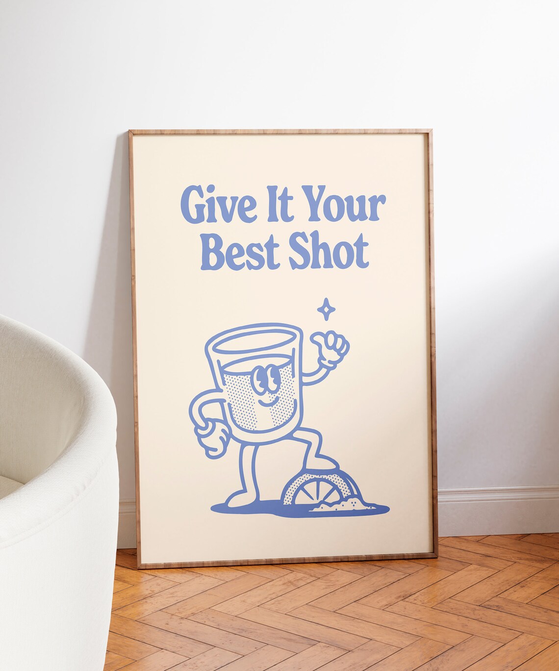 Give It Your Best Shot Retro Bar Art Print - Image 6
