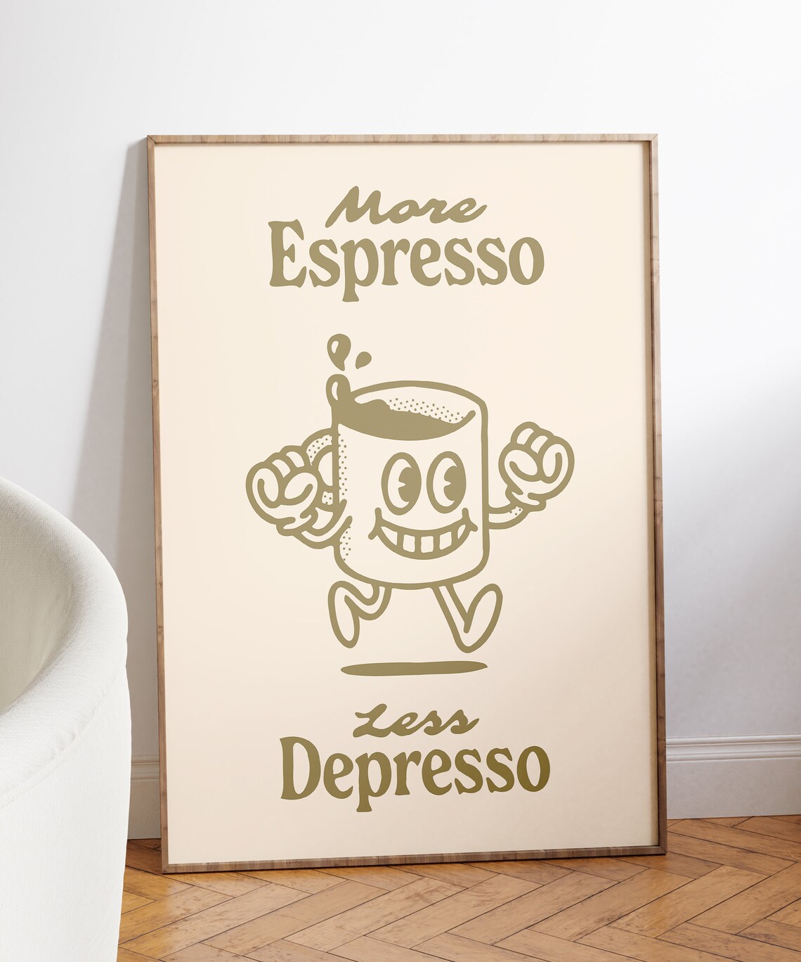 More Espresso Less Depresso Retro Coffee Poster - Image 7