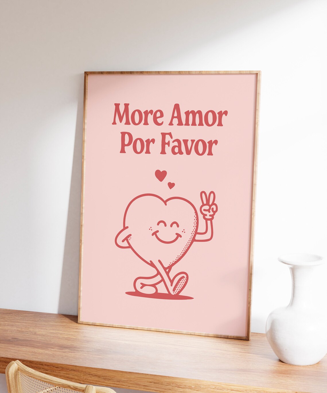 Love 70s Retro Art Print, Groovy Valentine Decor - Image 6