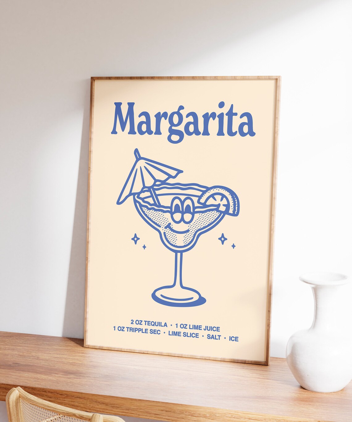 Margarita Wall Art Printable Bar Cart Decor Retro Aesthetic Art Print Retro Preppy Wall Art Margarita Cocktail Wall Art Bar Cart Decor - Image 7