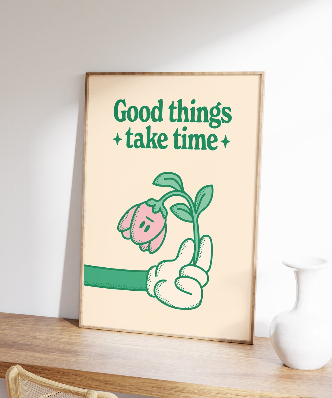 Vintage Flower Print, Retro Floral Wall Art - Image 5
