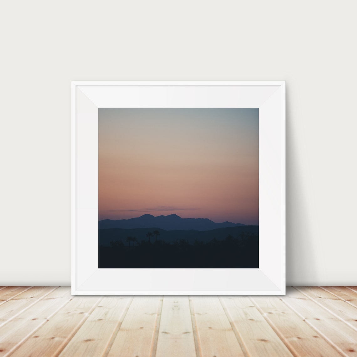 Mountain Silhouette Sunset Landscape Photography Wall Poster