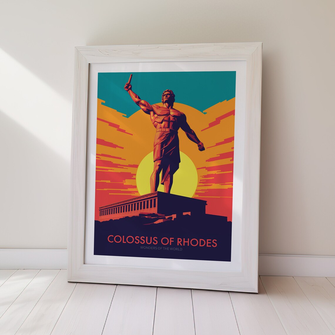 Colossus Of Rhodes Travel Poster, Rhodes Greece - Image 2