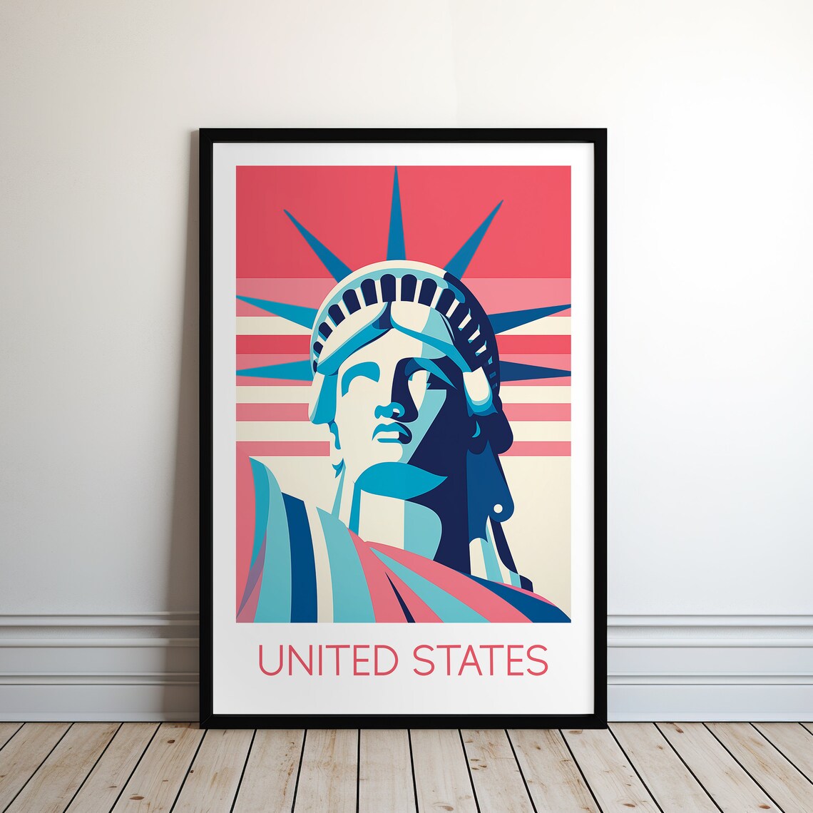 United States Statue Of Liberty New York Pop Art Travel Poster