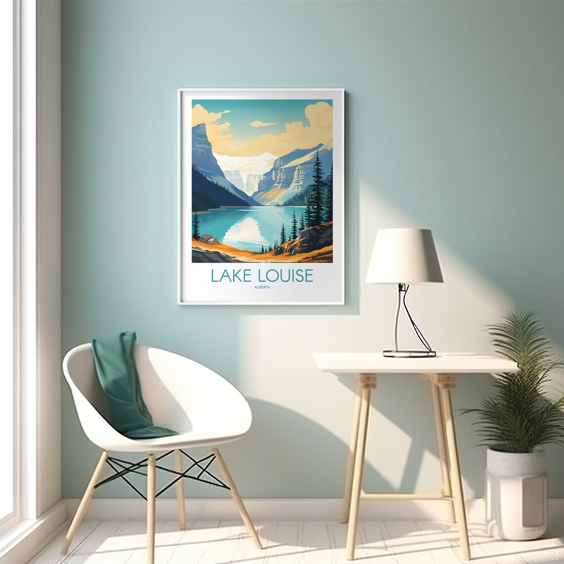 Lake Louise Travel Poster, Canada Hiking Art Print - Image 2