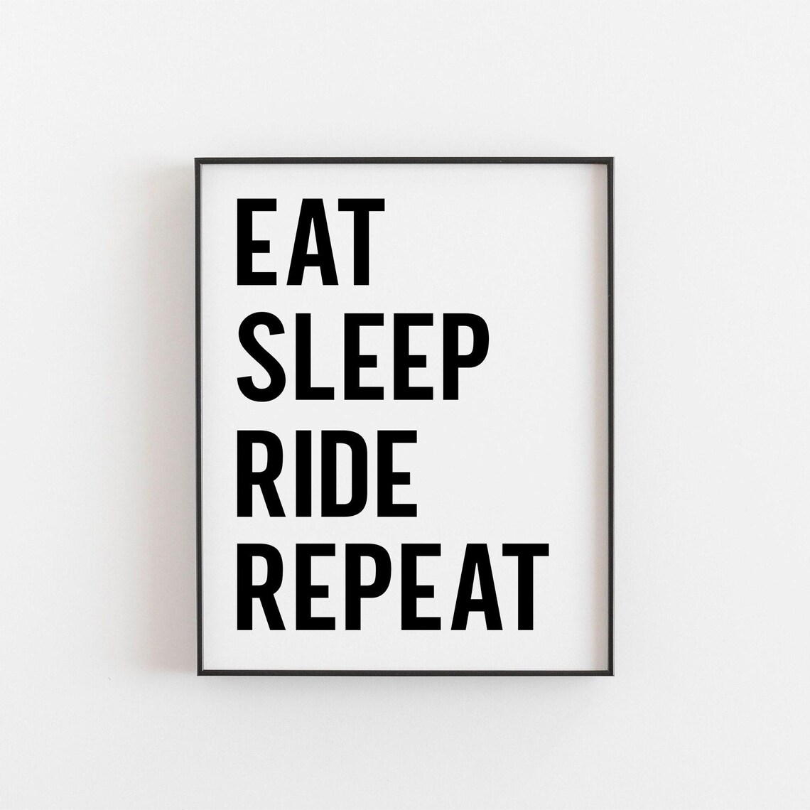 BMX Eat Sleep Ride Repeat Motocross Art Print