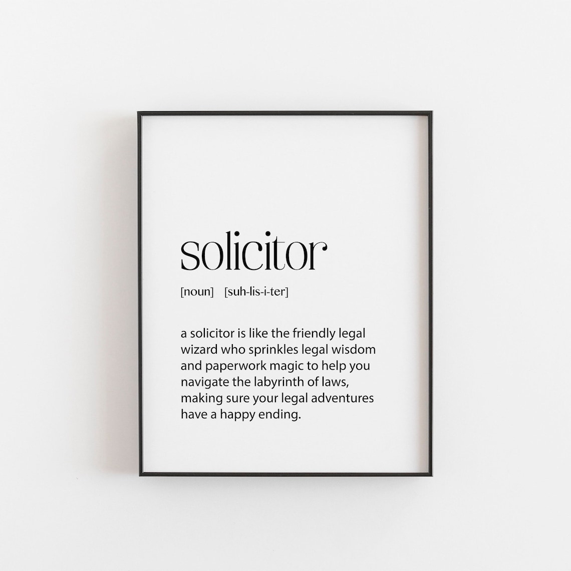 Solicitor Definition Thank You Quote Art Print