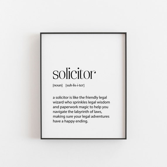 Solicitor Definition Thank You Quote Art Print