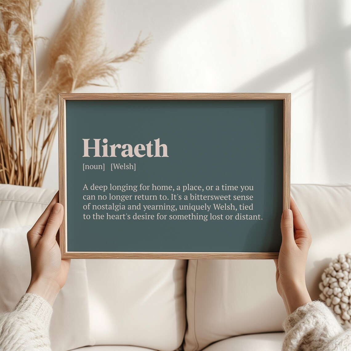 Hiraeth Welsh Nostalgia Quote Art Print, Sentimental - Image 3