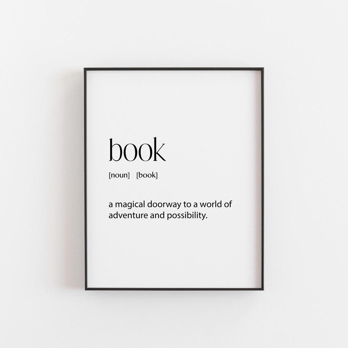 Book Definition Print, Teenager Room Poster