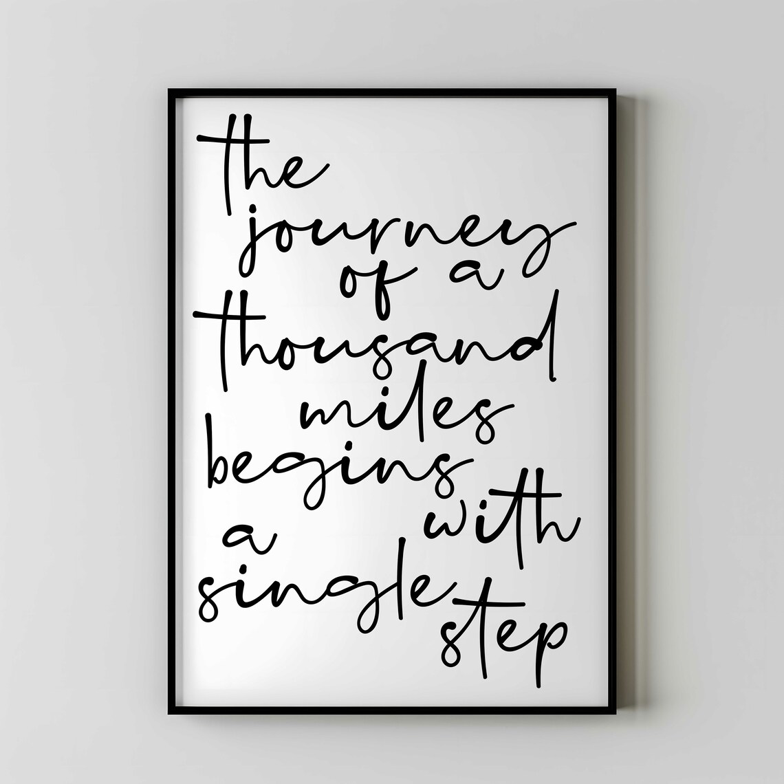 The Journey Of A Thousand Miles Begins, Art Print