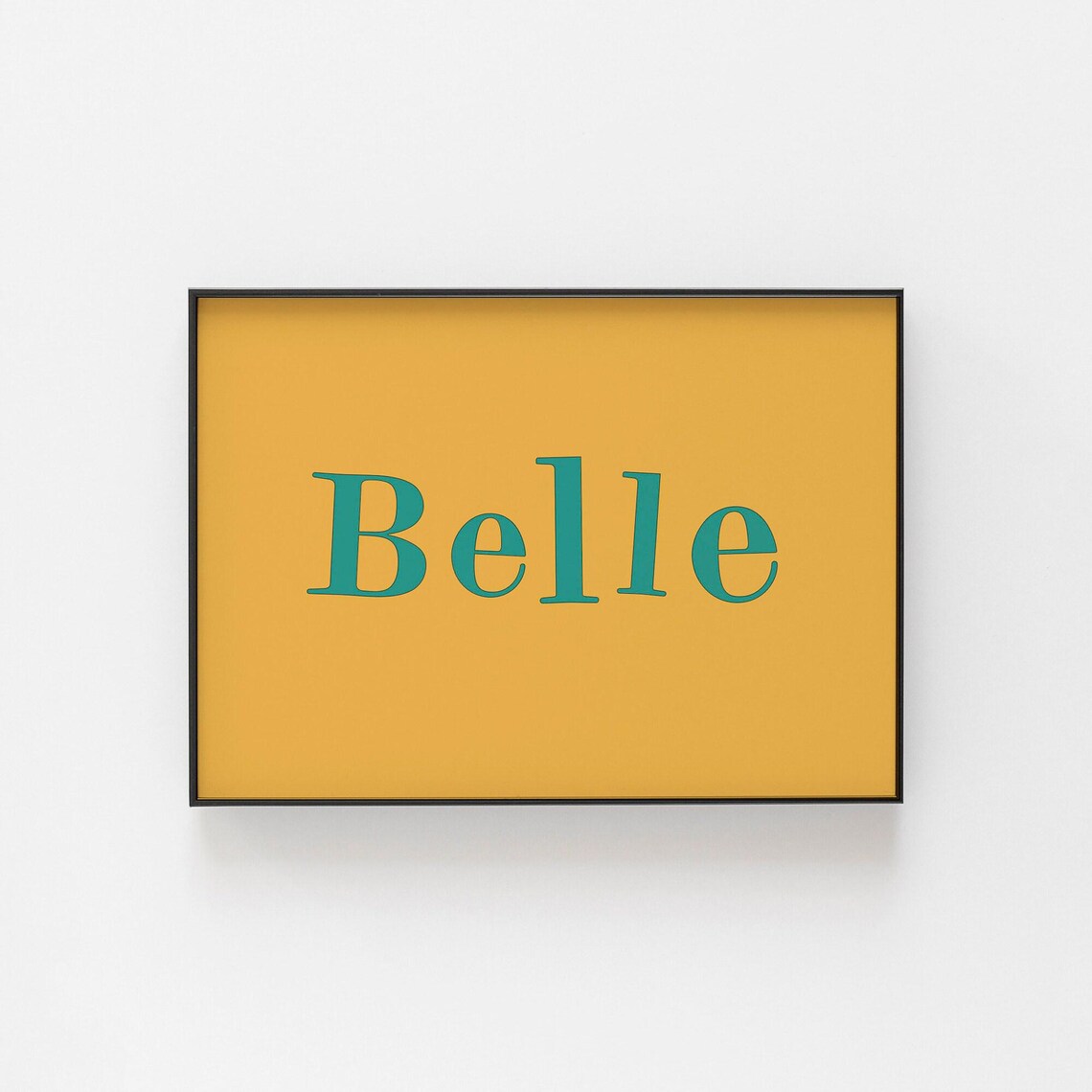 Belle French Word Print, Minimalist Typography Poster