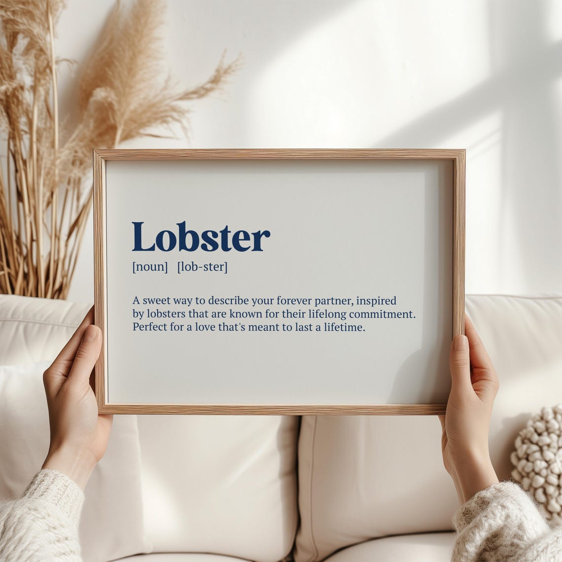 Lobster Definition Love Print Forever Partner Romantic Couples Gift - Image 4