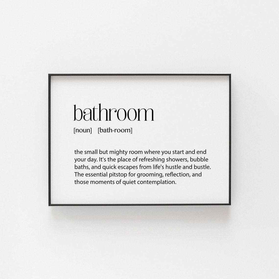 Bathroom Definition Funny Small But Mighty Guest Room Poster