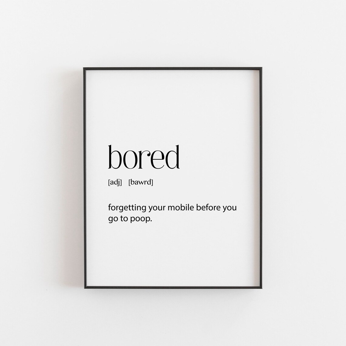 Bathroom Definition Typography Art Print