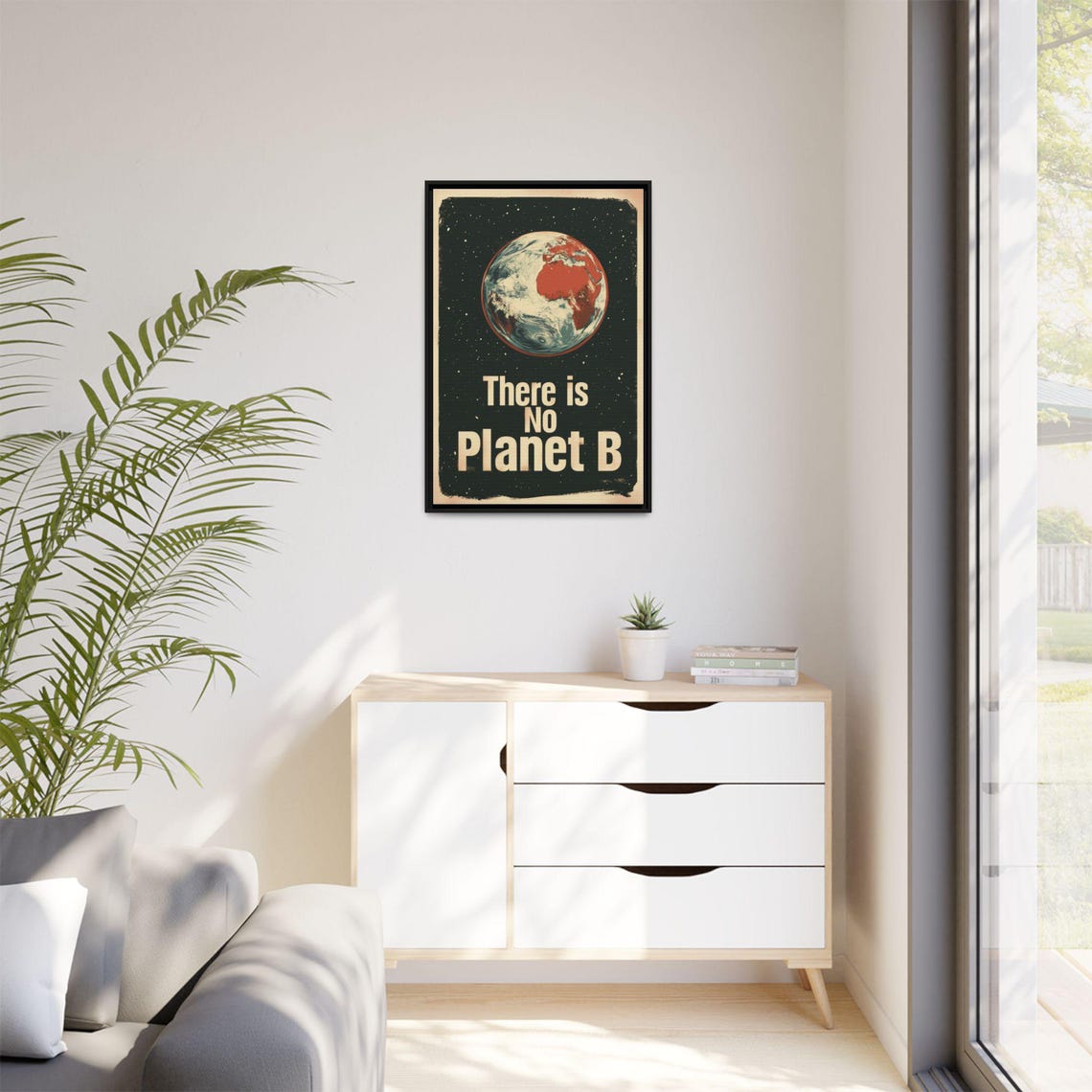 There Is No Planet B Retro Earth Space Environmental Protest Poster - Image 3