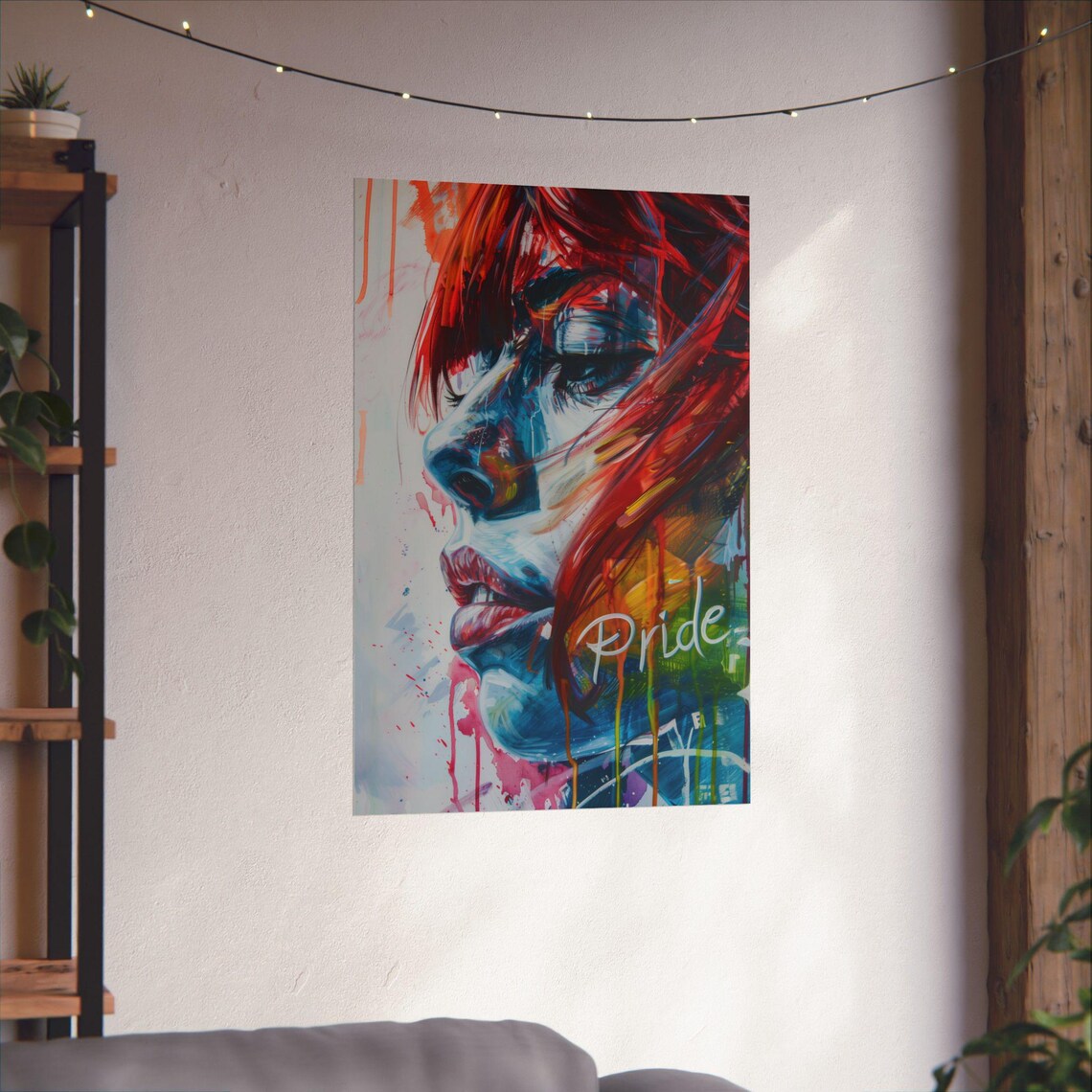 Pride Graffiti Woman Face Bold Street Art Portrait Statement Poster - Image 3