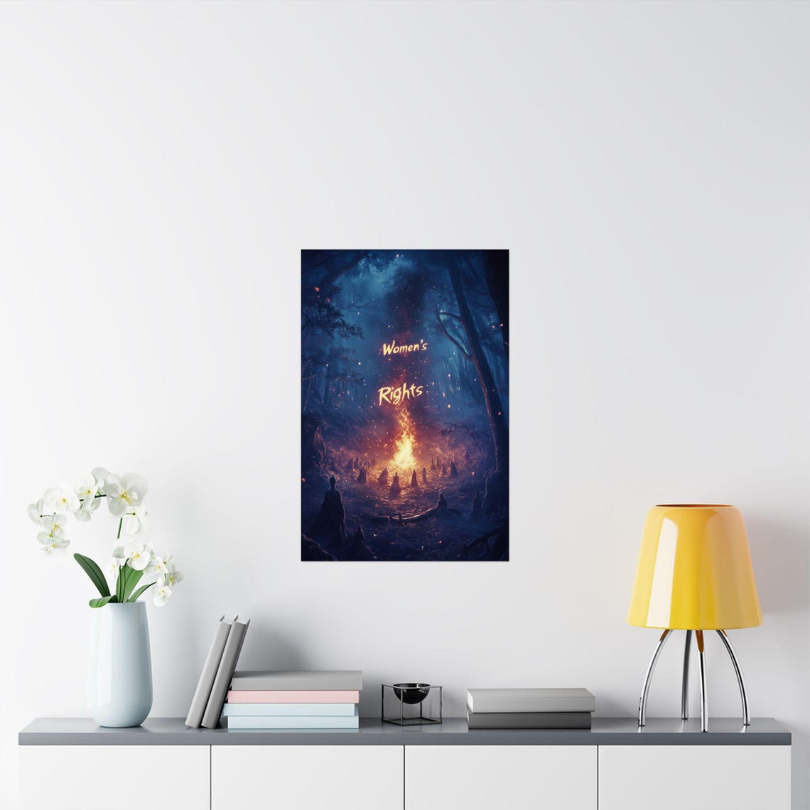 Womens Rights Bonfire Forest Gathering Empowerment Protest Poster - Image 2