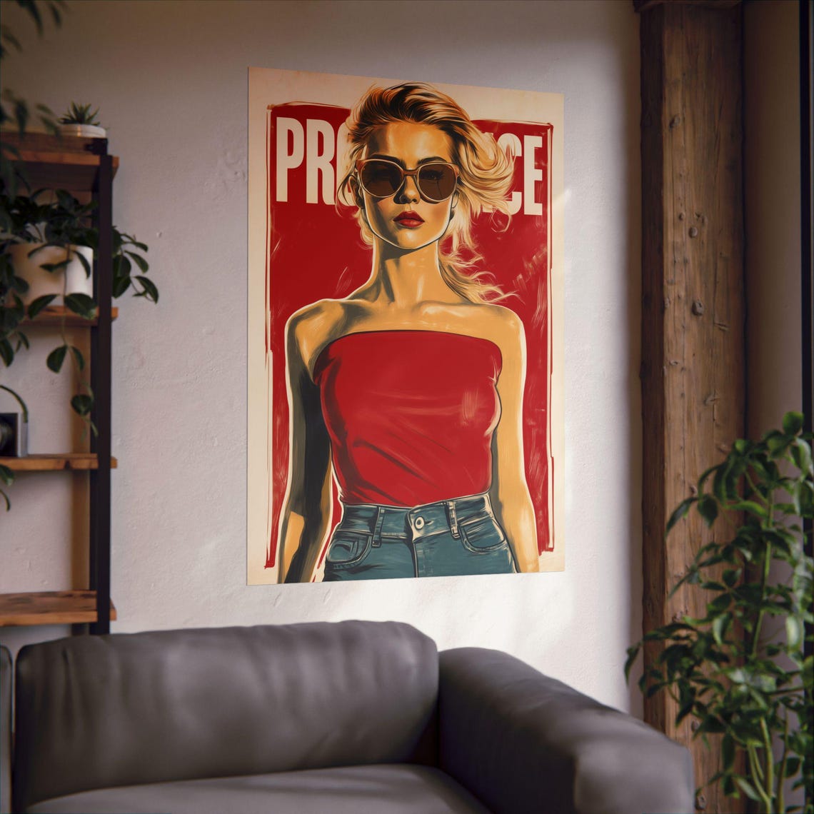 Pro Choice Blonde Bombshell Retro Pop Art Feminist Statement Poster - Image 2