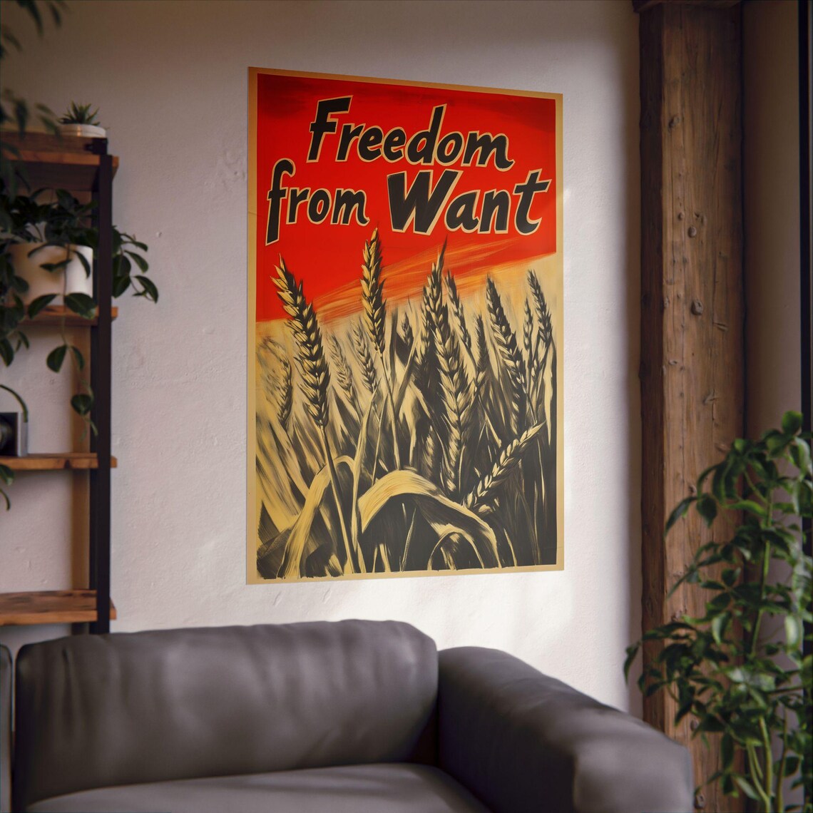 Freedom From Want Classic FDR Poster Art Print - Image 2