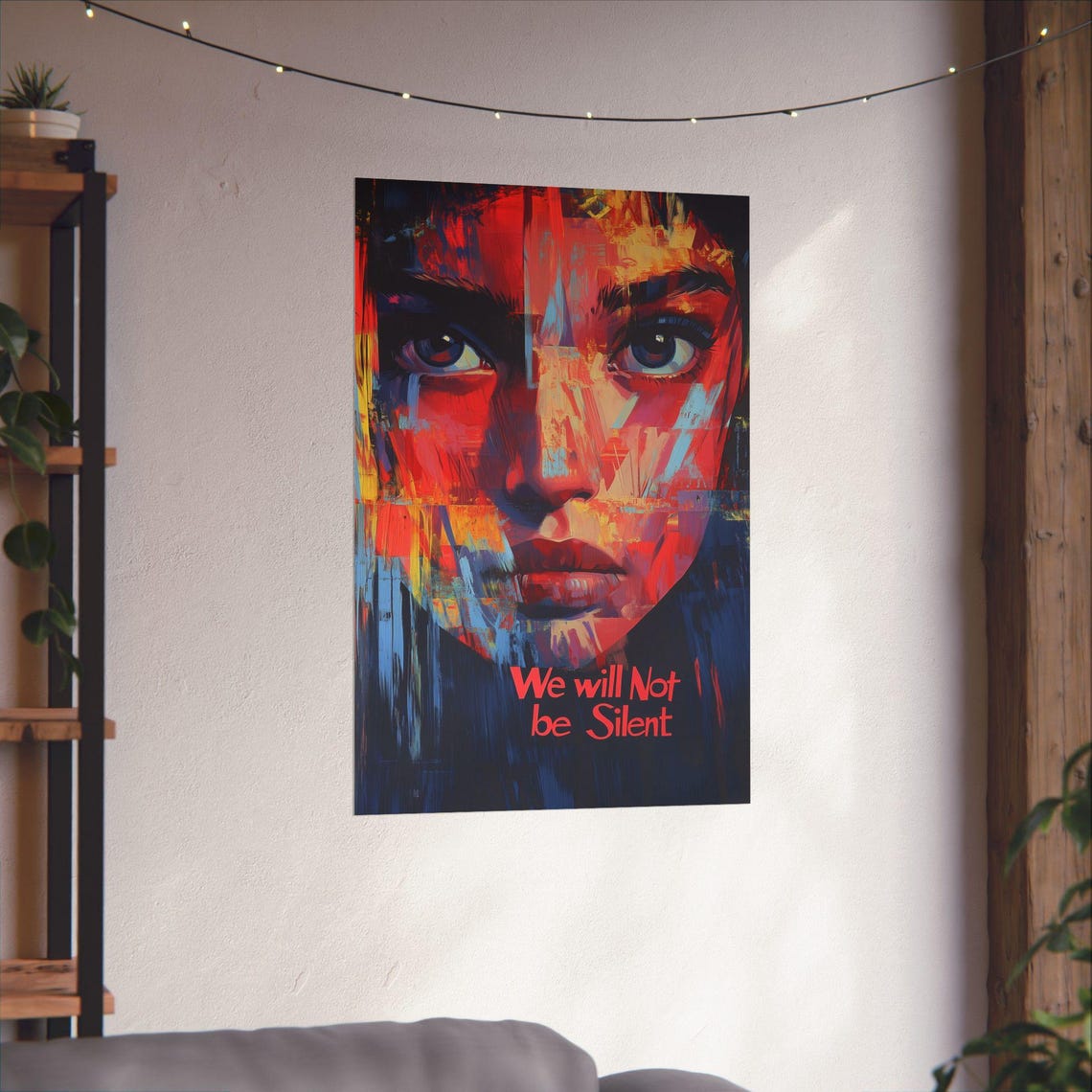 We Will Not Be Silent Poster Wall Art Bold Protest Poster Statement Art Support Womens Rights For Home Office Or Dorm Decor - Image 3
