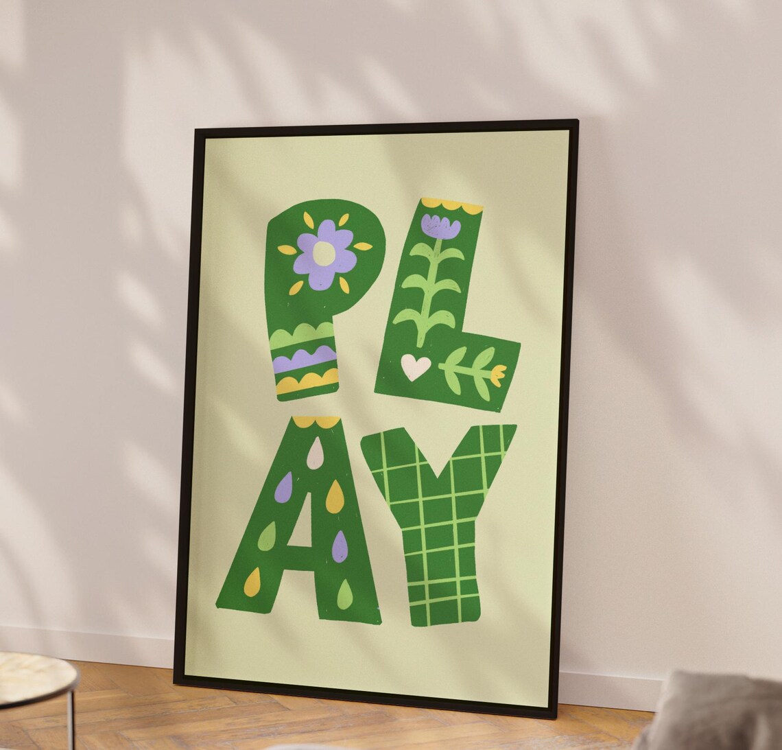 Play Print, Nursery Typography Art Print