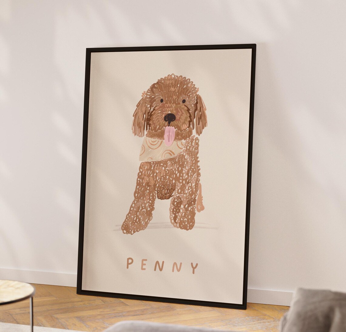 Custom Watercolor Dog Portrait Memorial Art Print