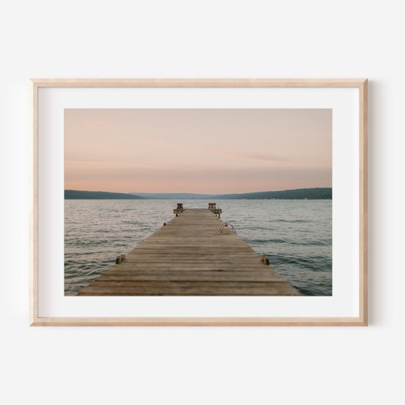 Lake House Coastal Grandmother Landscape Art Print