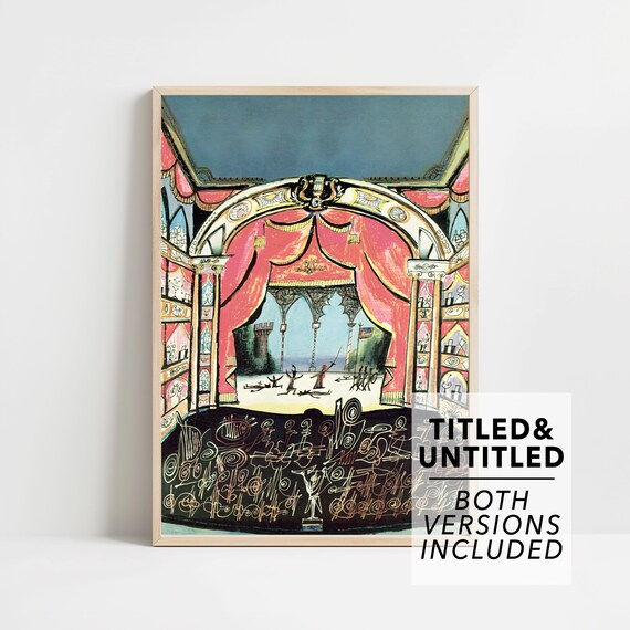 Grand Opera Theater Stage Red Curtains Classic Performance Art Poster