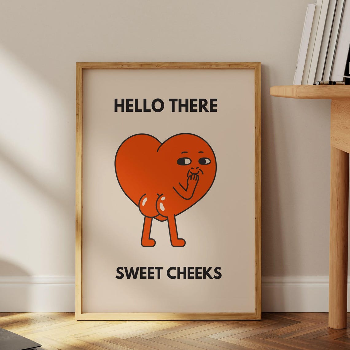 Funny Nice Butt Print, Cute Bathroom Wall Art