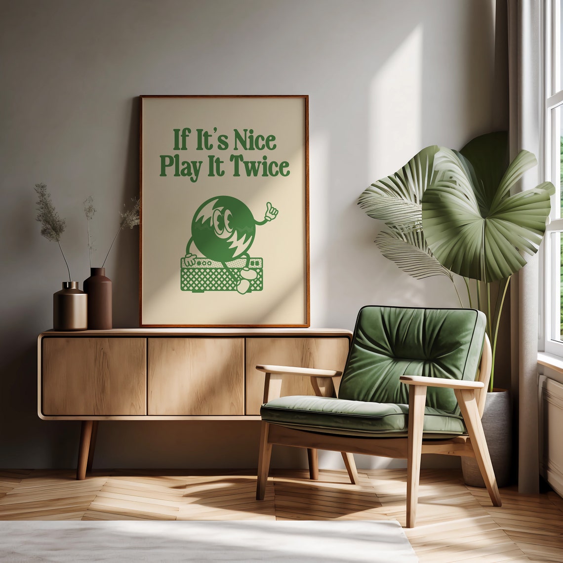 If It Is Nice Play It Twice Retro Vinyl Record Music Lover Art Poster - Image 3