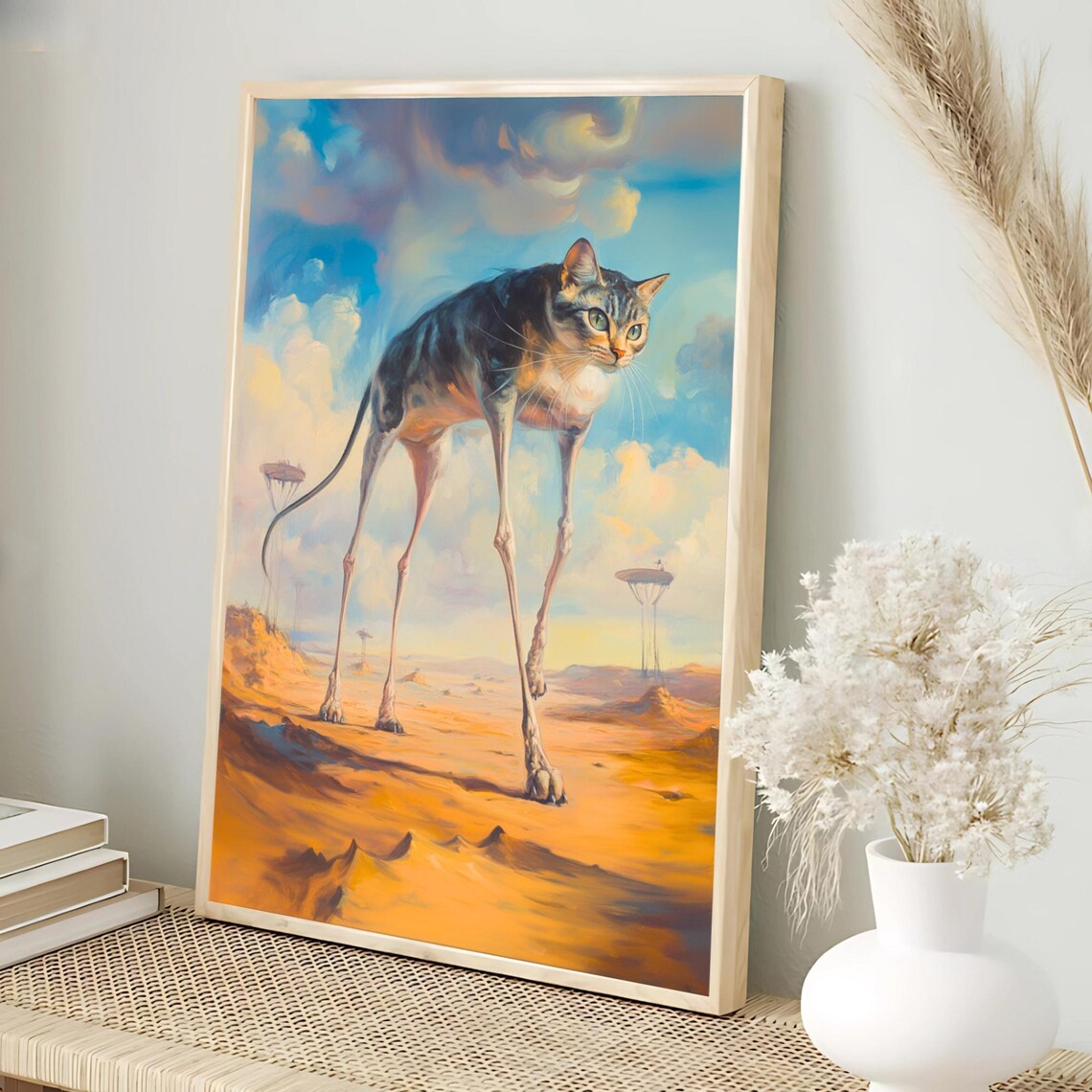 Salvador Dali Cat Surrealism Art Print, Funny Poster - Image 3