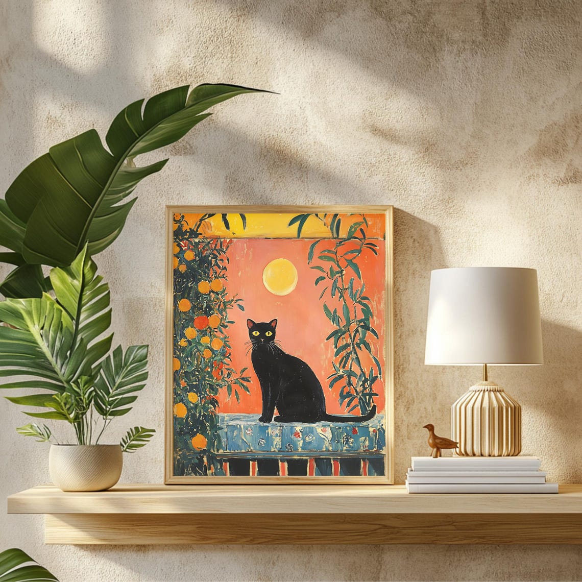 Henri Matisse Cat Print Open Window Poster Black Art Floral Funny Gift Home Decor - Image 2