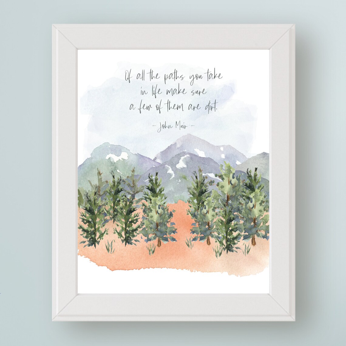 John Muir Quote Art Print, Nature Nursery Decor - Image 2