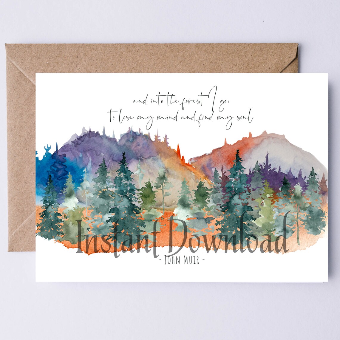 John Muir Quotes Nature Art Print, Tree Hugger - Image 2