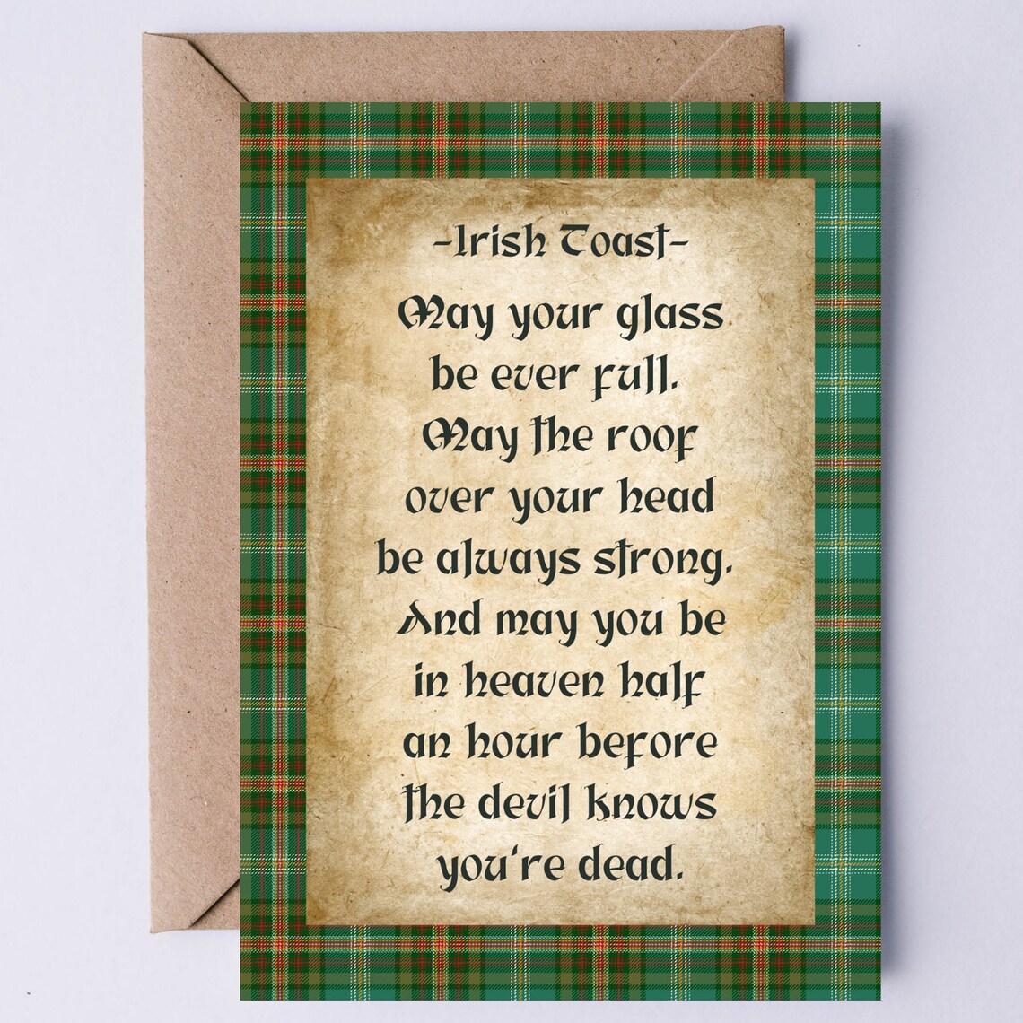 Irish Drinking Toast Art Print, Vintage Sayings