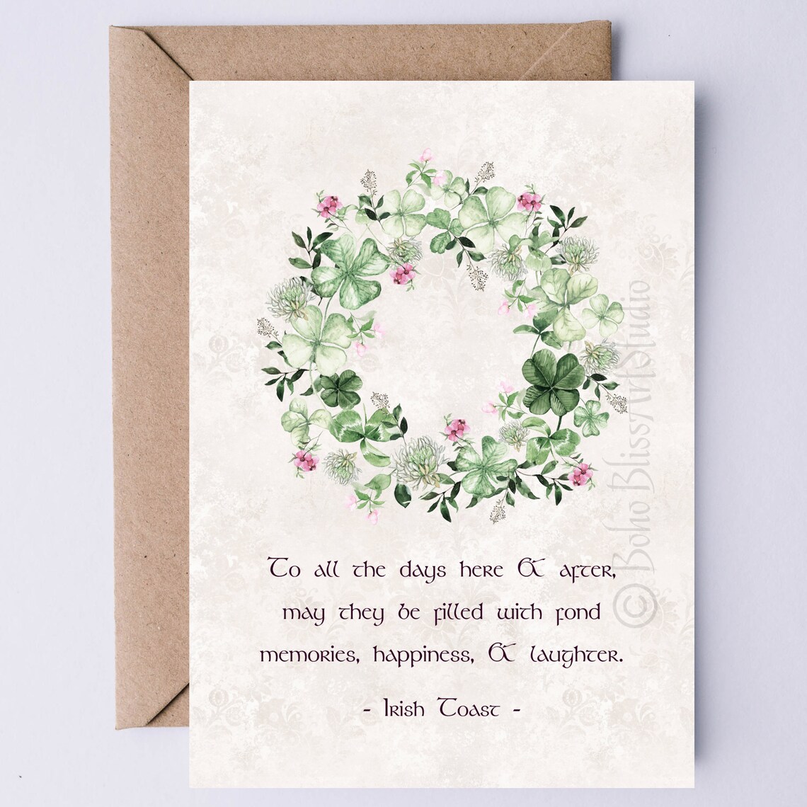Irish Toast Greeting Card, Wedding Blessing Ireland