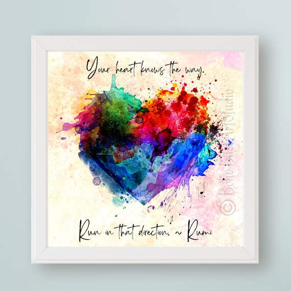 Rumi Quote Art Print, Graduation Gift Inspiration