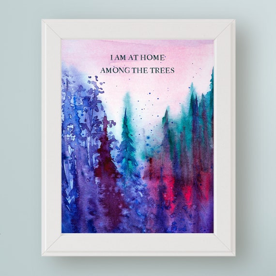 J.R.R. Tolkien Trees Quote, Environmentalist Art Print