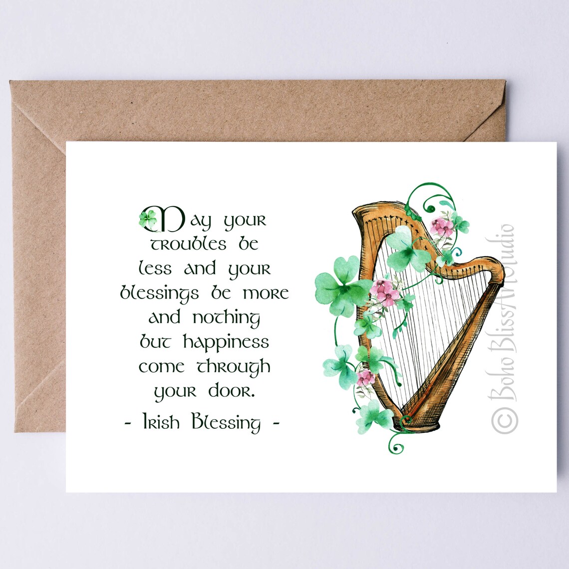 Irish Blessing Quote Art Print, Wedding And Anniversary