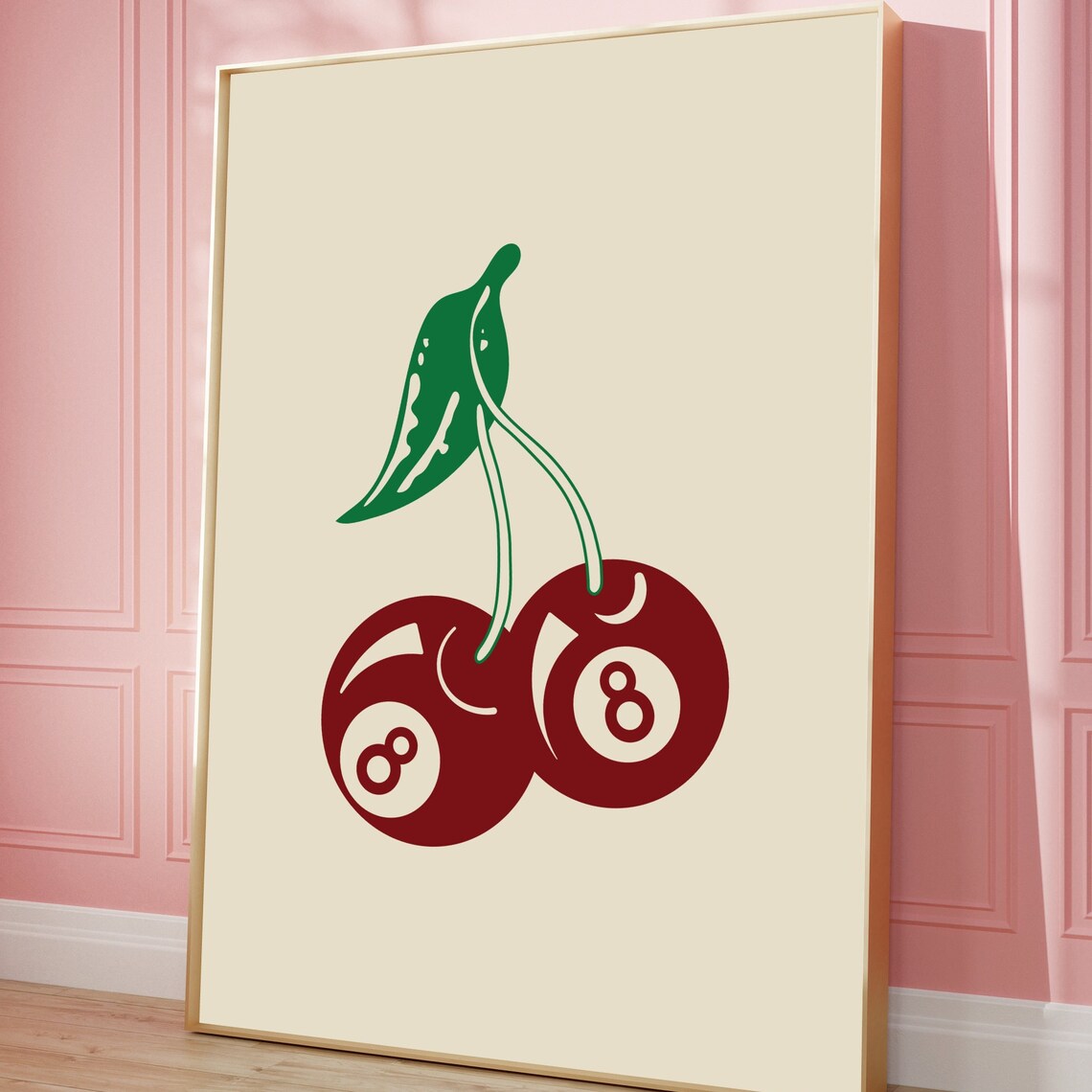 8 Ball Cherries Poster