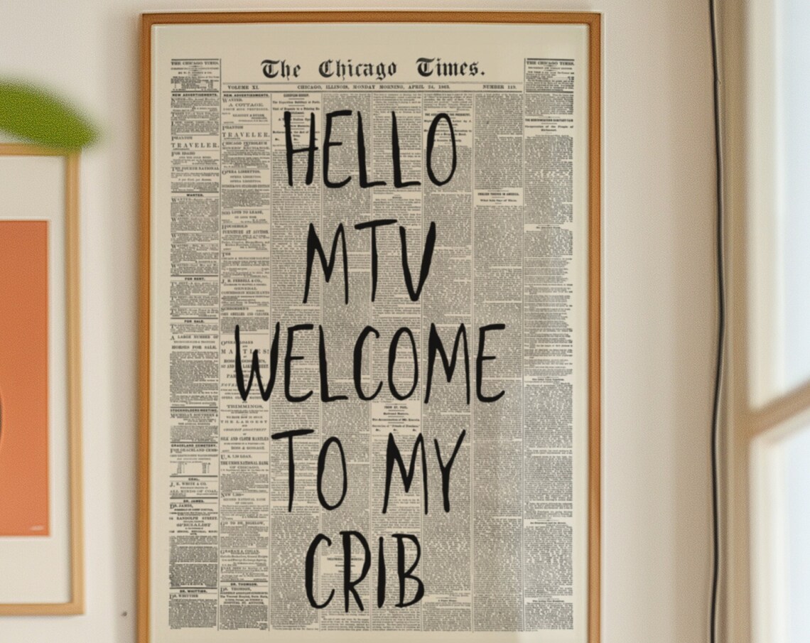 70s Style Retro Newspaper Typography Art Print - Image 3