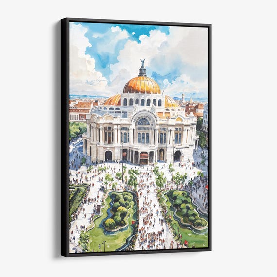Palacio De Bellas Artes Watercolor Art Print