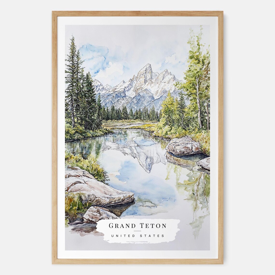 Grand Teton National Park Travel Gift Poster