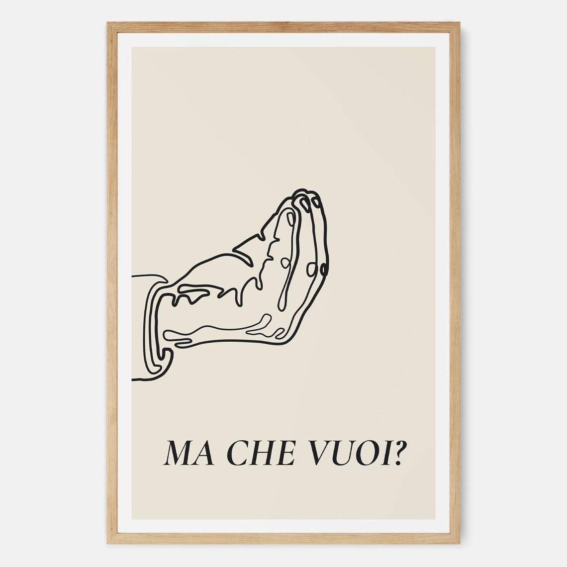 Italian Hand Gesture Art Print, Funny Kitchen Decor