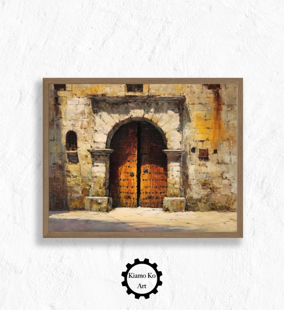 Vintage Castle Doorway Art Industrial Decor Home Gift Wall