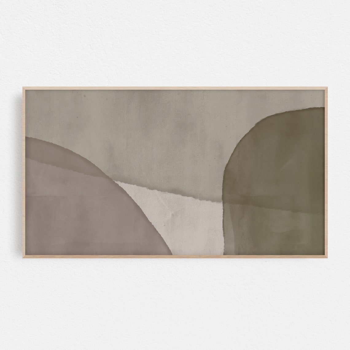 Olive Green Taupe Abstract Watercolor Arches Modern Decor Poster