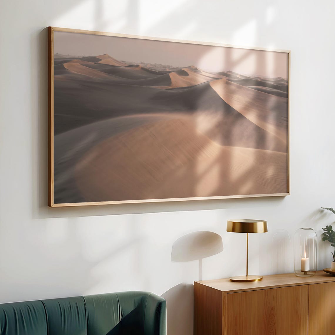 Death Valley Sand Dunes Neutral Desert Landscape Frame Tv Art Poster - Image 3