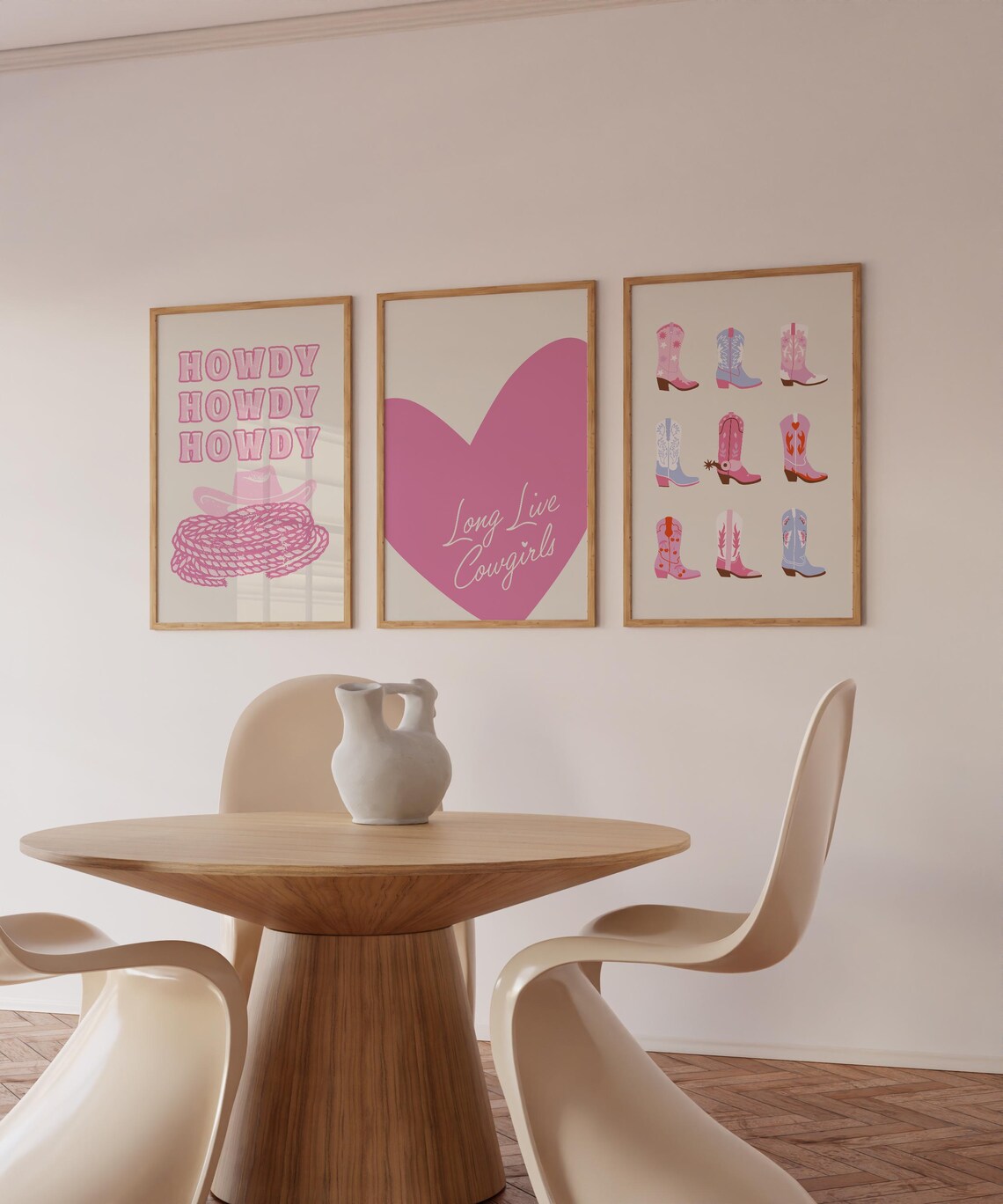 Long Live Cowgirls Script Big Pink Heart Girly Western Wall Art - Image 4