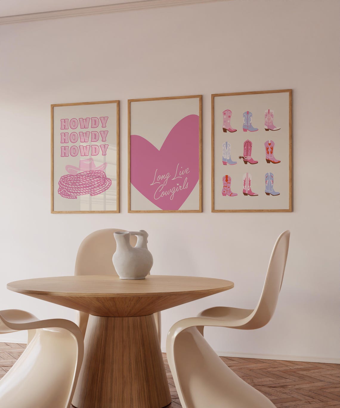 Pink Long Live Cowgirls Poster Trendy Wall Art Retro Coastal Cowgirl Art For Dorm Room Girly Wild West Print Pink Western Art - Image 4